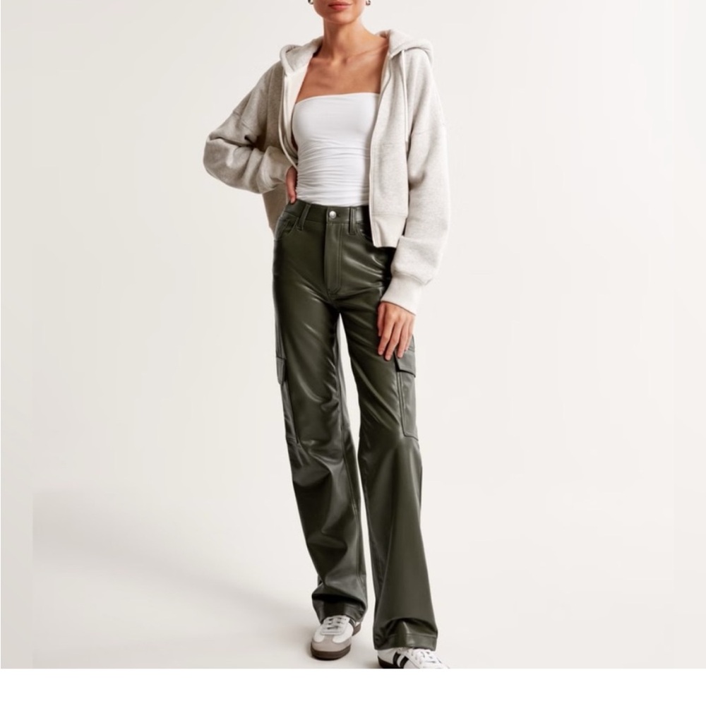 Abercrombie & Fitch Olive Wide Leg Pants